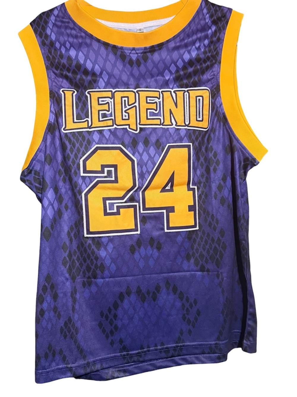 Design Bryant Legend #24 Basketball Jersey Snake Skin Streetball Tank size S
